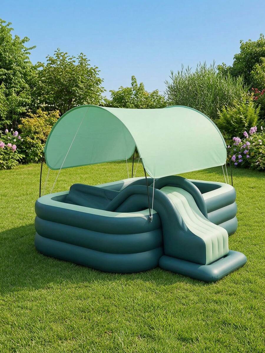 Inflatable Swimming Pool, Sunshade Swimming Pool, Swimming Tub, Foldable Swimming Pool, Wading Pool, Inflatable Ball Pit - C - View 1
