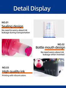 Compatible 502 Ink Refill Bottles ( Not Sublimation Ink ) Use For ET-2850 ET-3830 ET-3850 ET-2700 ET-3800 ET-3850 ET-2760 ET-15000 ET-2750 Printers - View 6