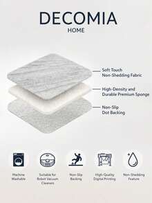 Tappeti Decomia - Misure 40*60 cm, 80*100 cm, 80*200 cm, 100*200 cm, 100*300 cm, 120*180 cm, 140*200 cm, 160*230 cm, Prodotti in Turchia - Bianco - Visualizzare 3