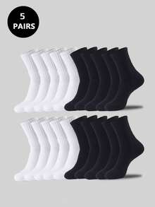 5 Pairs/10 Pairs/20 Pairs Couple Casual Sports Socks, Suitable For Daily Home And Outdoor Wear, Size: (35~39) (39~42) - Multicolor - View 11