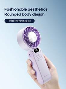 kinscoter 1個 3600mAh可充電式小型便攜手持風扇，戶外露營旅行空調，LED顯示，100段風速調節，個人冷卻迷你手持摺疊電風扇 - 手持 - 查看 9