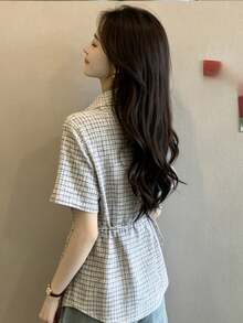 Women Blouses & Shirts - Baby Blue - View 5
