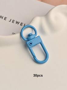 30Pcs 10*5mm Colorful Baked Enamel Eye Pins Threaded Screw Hooks DIY Jewelry Keyring Pendant Connector Craft Hardware Supplies - Colorful 3-point Small Door Knocker - View 7