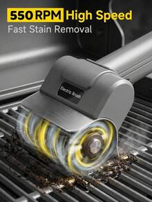 Electric Grill Brush, Wireless Rechargeable BBQ Grill Cleaning Brush, 180° Adjustable Angle, Stainless Steel Brush Head, Suitable For Outdoor Grills, Gas Grills And Frying Pans Electric Grill Cleaner - BBQ Cleaning Brush - View 3