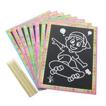 Children's Graffiti Drawing, Scratch Painting, Handmade DIY Fun Scratch Painting, Color Production For Elementary School Students Scratch Painting - Multicolor - View 8