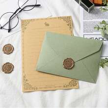 16pcs Thick Linen Envelope Set, Includes 3 Envelopes, 10 Handwritten Love Letter Cards, And 3 Wax Seals. Envelope Stationery Set, Thick Linen Envelopes, Handwritten Love Letters, Gift For Boyfriend/Girlfriend, Birthday, Elegant Stationery - 16pcs - View 13