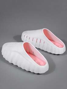 Women's EVA Slippers, Summer Sandals, Massage Shoes, Thick Sole Shoes, Height-Increasing Shoes, Breathable Shoes, Couple Shoes, Home Shoes, Bathroom Shoes, Beach Shoes, Water Shoes, Student Shoes, Work Shoes, Outdoor Shoes, Casual Shoes, Men's Slippers, White Shoes - White - View 5
