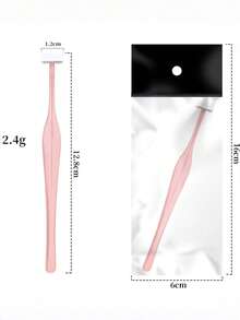 3件/1件組 T型不鏽鋼安全修眉刀 臉部修容工具 眉毛修型化妝工具 - 彩色 - 查看 8