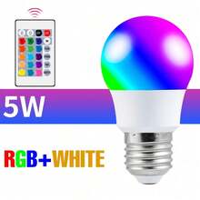 CanLing 25W RGB LED Bulb E27/E26 Colorful Remote Control AC85-265V 15 Colors 4 Modes Flashing Dimmable Smart Multi-Color Party Atmosphere Decorative Light Living Room Gaming Room Bedroom Spotlight Backlight Wall Lamp Birthday Christmas Halloween Atmosphere Light 5W 10W 15W 20W - LED Light Bulb - View 15