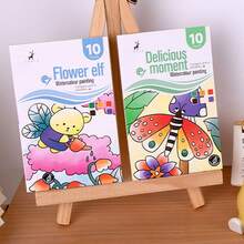 Children's Watercolor Painting Book With Paints, Drawing And Coloring Book, Painting Paper, Memo Pads, Watercolor Coloring Book Back To School - Multicolor - View 6