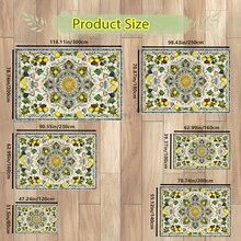 1pc Lemon Print Rug, Summer Fresh Style, Decorative Rug, Bedroom Decor, Small Rug, Rug, Home Decor, Living Room Rug, Living Room Small Rug, Bedroom Rug, Living Room Home Decor, Outdoor Rug, Washable Rug - Multicolor 3 - View 6