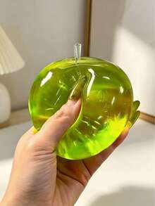 1pc Transparent Apple Squeeze Toy, Glossy Transparent Jelly TPR Soft Squeeze Stress Relief Toy, Children's Realistic Fruit Tactile Pressure Relief Toy, Back To School Gift, Birthday Party Favor, Classroom Reward Anxiety Relief Toy - Multicolor - View 3