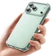 極簡加厚防摔透明手機殼，四角防震保護，適用於 Apple 17/17Air/17pro/17promax/16promax/16/16pro/16plus/16E/15/15plus/15pro/15promax/11/12/13/14promax/Xs/Xr/11pro/11promax/12pro/12promax/13pro/13promax/7plus/14pro/14promax/14plus/7plus/8plus/8/Se2/13mini/12mini 軟殼 - 透明4 - 查看 2