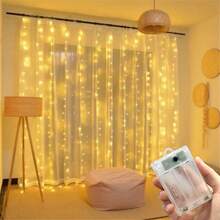 LED Curtain Lights Wedding Anniversary Home Decor String Lights Birthday Decoration String Lights Outdoor String Lights Garden Decor Outdoor Lighting Battery Box (Batteries Not Included) - Battery Box Curtain Light - View 22