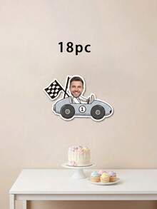 6/12/18pcs Custom Race Car Driver Photo Banner,Personalized Racing Photo Garland, Race Car Driver Banner For Backyard Race Parties - Multicolor - View 18