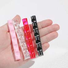 1pc 5-Slot Acrylic Crystal Nail Art Pen Holder, Transparent Multi-Slot UV Gel Brush Holder, Nail Polish Painting Tool Storage Organizer, Manicure Salon Display - Multicolor - View 9