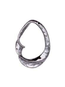 1 buah liontin berbentuk tetesan air mata berlubang besar berukuran 68x43mm untuk pembuatan perhiasan DIY, kalung, gantungan kunci, rantai ponsel, dan aksesoris pembuatan gelang. - Liontin berbentuk tetesan air mata yang dipelintir dan berongga - View 7