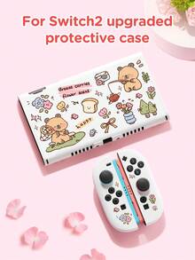1件卡通動物田園風圖案保護殼，相容於Switch/Switch 2代遊戲主機配件，相容於新Switch 2 (2025)/Switch OLED/Switch NS/Switch Lite遊戲主機保護殼、收納包、卡槽底座、遊戲主機保護殼/套，柔軟親膚材質，保護您心愛的遊戲主機，送給Switch玩家的最佳禮物 - 多色 - 查看 5