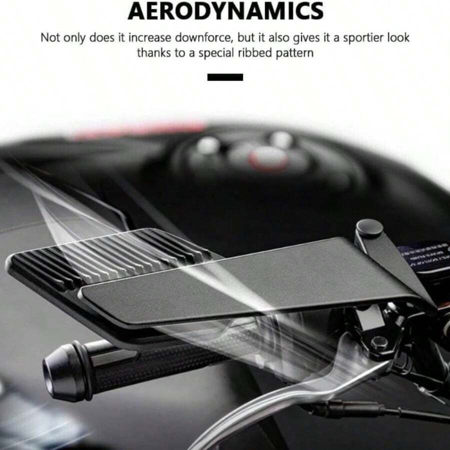 1 Pair/2pcs Motorcycle Windshield With 360° Rotatable Adjustable Rearview Mirror - High-Strength ABS Material, Anti-Glare Anti-Vibration, Convex Lens Wide Field Of View, Suitable For Motorcycles, ATVs And Scooters, Fit For Multiple Scenarios - 1 Pair Of 2 Packs - View 1
