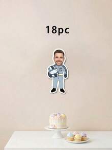 6/12/18pcs Custom Race Car Driver Photo Banner,Personalized Racing Photo Garland, Race Car Driver Banner For Backyard Race Parties - Multicolor - View 8
