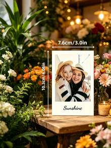 1/5/10入簡約精緻客製照片卡，現代時尚紋理，高清印刷，獨特個性化設計，適合情侶紀念禮物、甜蜜回憶、生日祝福或節慶驚喜 - 彩色 - 查看 7