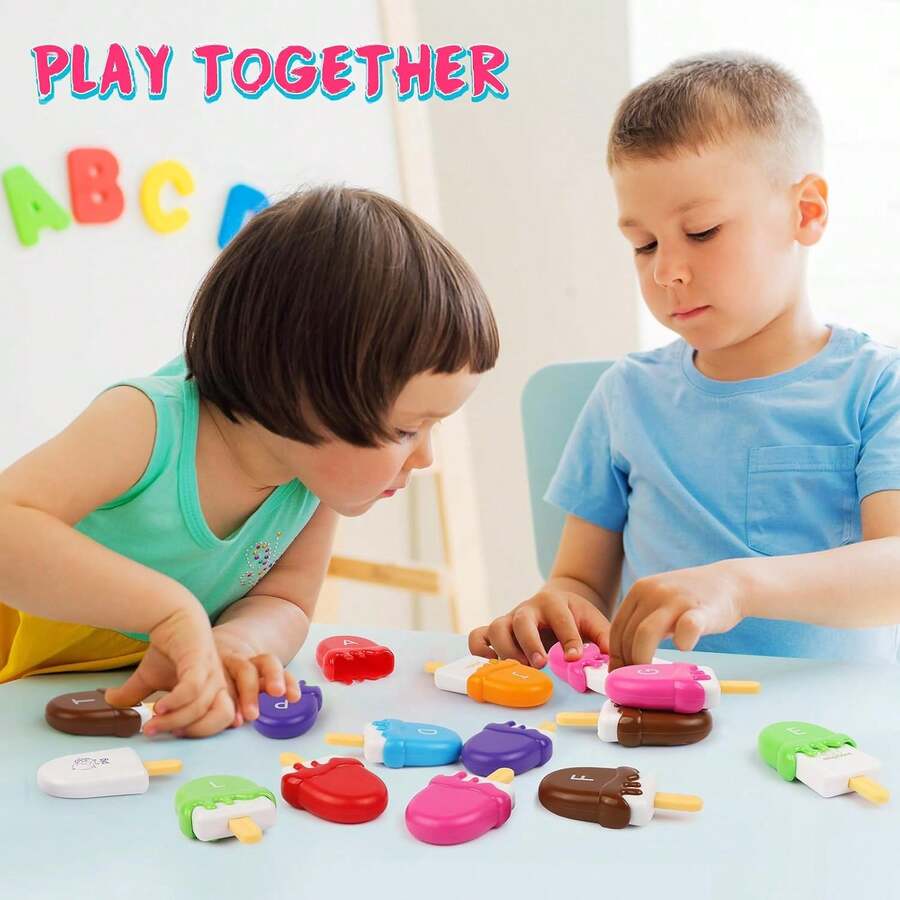 Bộ đồ chơi giáo dục xô mini kem chữ cái Montessori cho bé, ghép chữ ABC chữ hoa và chữ thường, phát triển nhận thức, kỹ năng vận động tinh và phối hợp tay mắt