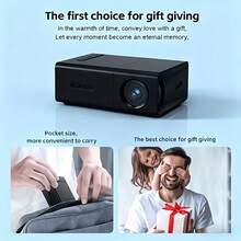 Mini Projector With Tilt Correction, 180-Degree Rotation, Built-In Speaker, Compatible With USB, Smartphone, Laptop And TV - Black - View 5