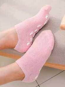 1 Pair Of Reusable Gel Moisturizing Foot Socks - Soft Moisturizing Socks, Foot Film Socks, Light Design, Easy To Clean, Suitable For Home Foot Care, Alleviate Heel Cracking, And Soften Rough Skin - Multicolor - View 6