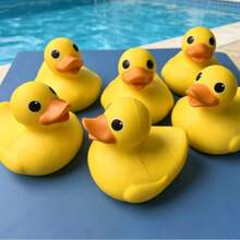 Smusher Squishy Large Yellow Duck Slow Rebound Squishy Toy Stress Relief Squeeze Cartoon Duck Desktop Decor Fidget Toy - Multicolor - View 4