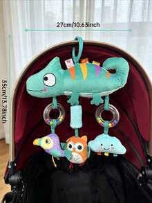 zootime 1 buah Mainan Gantung Kereta Bayi, Mainan Gantung Mobil Bunglon Lembut Berbulu dengan Lonceng Angin, Mainan Pengembangan Sensorik Bayi Baru Lahir, Cocok Sebagai Hadiah untuk Bayi Baru Lahir - MultiWarna - View 3