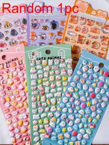 Embossed Animal Stickers, Suitable For Planner, Notebook, Phone Case, Scrapbook Decoration, Children And Teacher Inspirational Stickers - Multicolor - View 9
