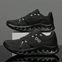 1 Pair Men's Sports Shoes, Casual Running Shoes With Air Cushion, Comfortable Outdoor Shoes, 2026 Summer New Fashion Versatile For Spring, Summer, Autumn, Winter, Suitable For Walking, Travel, Shopping, Men's Shoes, Gift For Boyfriend, Father's Day, Easter, Sizes 39-45 - Black - View 6