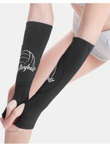 2 miếng băng tay và bảo vệ cổ tay bóng chuyền chuyên nghiệp cho nam và nữ, vải co giãn thoáng khí nhanh khô, băng tay thể thao không ngón - Nhiều màu - Xem 10