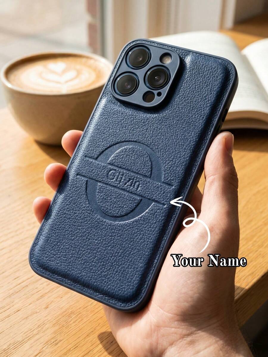 客製化個性化姓名手機殼，適用 11 12 13 14 15 16 17 Pro Max Plus 17 Air 13 12 Mini，韓系奢華 PU 皮革 3D DIY 刻字字母縮寫姓名，適用 X XS XR XS MAX 7 8 Plus，防震手機殼，節日禮物送給愛人、朋友、家人或自己，適用 Galaxy S25 S24 S23 S22 S21 Ultra Plus A55 A54 A53 A52 A34 A33 A32 A15 A14 A13 A12