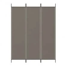 vidaXL Divisorio per ambienti a 6 pezzi, 300x200 cm, poliestere e ferro, antracite, schermo per la privacy pieghevole, divisorio mobile, camera da letto e ufficio, accessorio per la casa - grigio antracite - Visualizzare 10