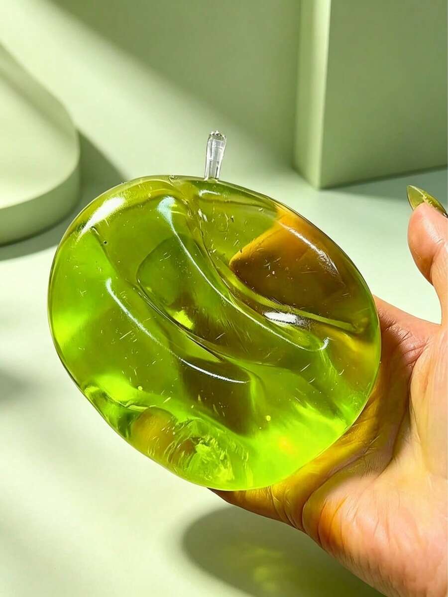 1pc Transparent Apple Squeeze Toy, Glossy Transparent Jelly TPR Soft Squeeze Stress Relief Toy, Children's Realistic Fruit Tactile Pressure Relief Toy, Back To School Gift, Birthday Party Favor, Classroom Reward Anxiety Relief Toy - Multicolor - View 1