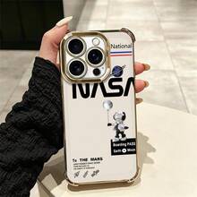 Funda Antigolpe con esquinas reforzadas bañadas electrolíticamente color plata, Antiarañazos y Protección de Cámara. Estilo moda viral  influencer, con elegantes elementos de ilustraciones animadas y cartoon juvenil. Compatible con iPhone 11 - SJDDFSK-Plata- - Ver 3