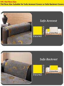 1pc Sun Moon Star Jacquard Sofa Cover, Skin-Friendly Chenille Non-Slip Couch Protector, Pet-Friendly Anti-Scratch Sofa Slipcover, All-Season Washable Furniture Cover For Living Room - Multiple Styles - View 21