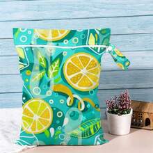 Cute Summer Fruit Print Wet Dry Separation Swimming Bag, Girly Beach & Pool Pouch, Lightweight Travel Storage Organizer - Multicolor - View 18