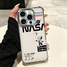 Funda Antigolpe con esquinas reforzadas bañadas electrolíticamente color plata, Antiarañazos y Protección de Cámara. Estilo moda viral  influencer, con elegantes elementos de ilustraciones animadas y cartoon juvenil. Compatible con iPhone 11 - SJDDFSK-Plata- - Ver 2