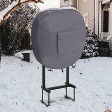 Garden Hose Holder Cover Hose Rack Metal Hose Stand 600D Oxford Cover With Shrink Cord (Gray) - B - View 7