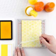 Photopolymer Grip Mat With Printed Guides,Multi-Use Non-Slip Sticky Mats Fit In Stamp Positioning Tool - Set - View 11