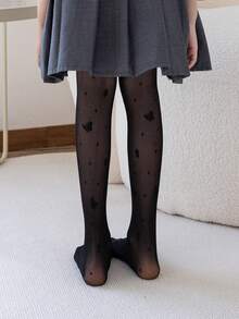2/1雙女童兒童褲襪、嬰兒褲襪、兒童緊身襪、薄款蝴蝶緹花、有腳趾襪、網眼褲襪、黑色、白色、純色、學院可愛風、兒童舞蹈襪、春/夏、柔軟舒適、適合四季日常穿著、派對穿搭、可搭配裙子和短褲、可用作舞蹈襪、適合學生、女孩、返校季 - 彩色 - 查看 5