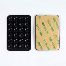 24pcs Single-Sided Silicone Self-Adhesive Suction Cups, Minimalist Suction Cup Stickers, Anti-Slip Phone Case, Portable Movable Phone Stand (Suitable For Glass, Tile And Other Smooth Surfaces, Please Clean Product Surface Before Use To Extend Service Life) - Black - View 11