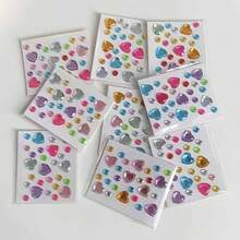 30PCS Stickers Decorative LOVE Diamond Stickers Set,Suitable For Diaries, Cameras, Fingernails, Phone Cases, Laptops, Party Favors, Birthday Rewards, Crafts And Other Creative DIY Decorative Diamond Stickers (Multi-Color Random) - 30pcs Set - View 2