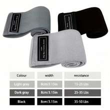 3pcs Hip Resistance Bands, Suitable For Core Strength Training, Pilates, Yoga, Full Body Shaping, Fitness Squats, Glute Training, Portable Fitness Accessories | Multi-Function Exercise Bands, Polyester Elastic Material - A - View 6