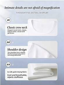 Camisa de hombre con estampado de doble cara y diseño de una sola letra, adecuada como regalo para padres, camisa de manga corta y cuello redondo, top básico blanco lavable a máquina, adecuada para uso casual en la oficina. - Blanco - Ver 6
