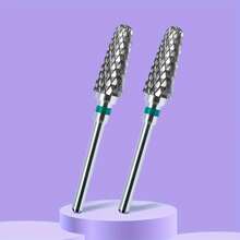 2 pièces de forets de ponceuse à ongles en acier de tungstène, limes de nettoyage d'ongles professionnelles 3/32", convenant pour le gel, le retrait du vernis à ongles, accessoires d'outils de manucure, pour usage domestique et en salon - Multicolore - Voir 16
