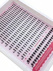 238pcs Spikes + Lower Eyelashes Cartoon Style False Eyelash Clusters, Anime Style Spiky False Eyelash Clusters, 6-18mm Long Cluster False Eyelashes Extension, D-Curl Fairy Individual Cluster False Eyelash Set, Natural Style False Eyelashes - D - View 8