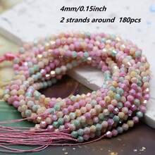 180pcs/ 200pcs 4mm 2025 Spring Multicolor Coffer Champange Color Bicone Glass Beads - Faceted Spacer Beads For DIY Jewelry - Bicone - View 47